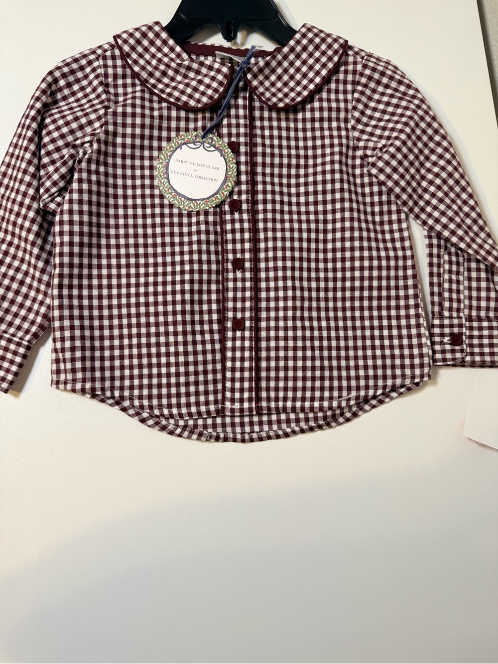 NWT. Edgehill Collection 18m baby boy button down with Peter Pan collar.